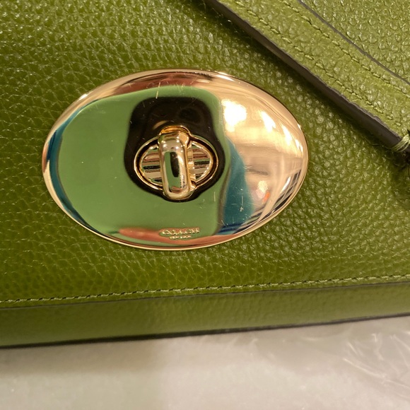 Coach Shoulder Bag Green Leather - Picture 12 of 12